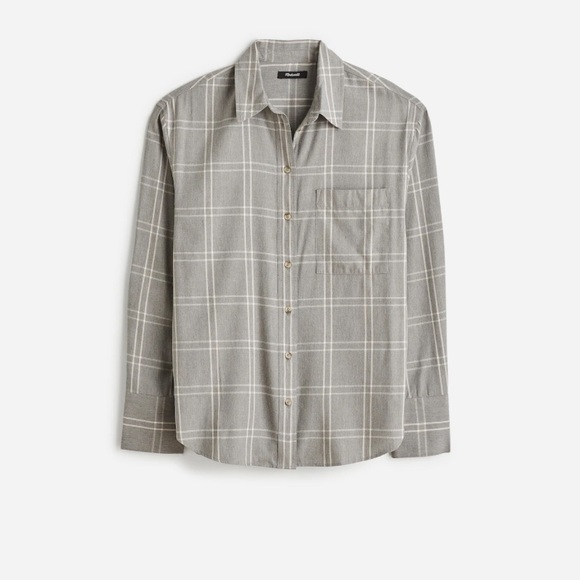 Madewell Gray Plaid Button-Up Shirt - Picture 5 of 5